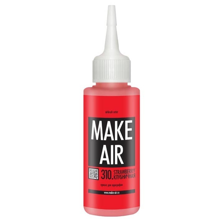 Краска для аэрографии MAKE AIR 310, 60мл, цвет клубничный, strawberry фото